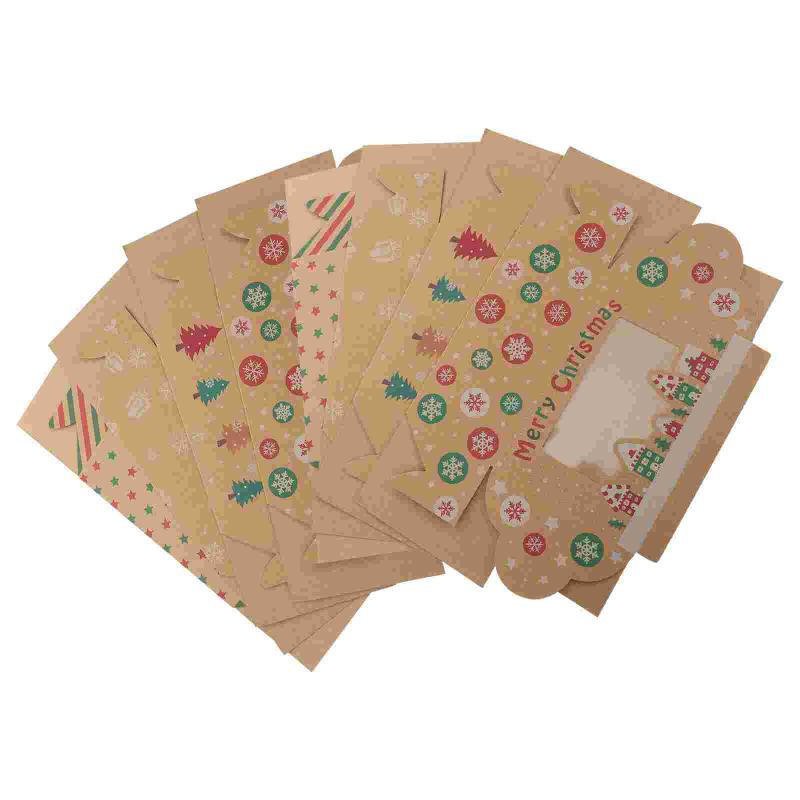

Gift Wrap 8pcs Biscuits Packing Boxes Creative Paper Cake Cases Christmas Supplies