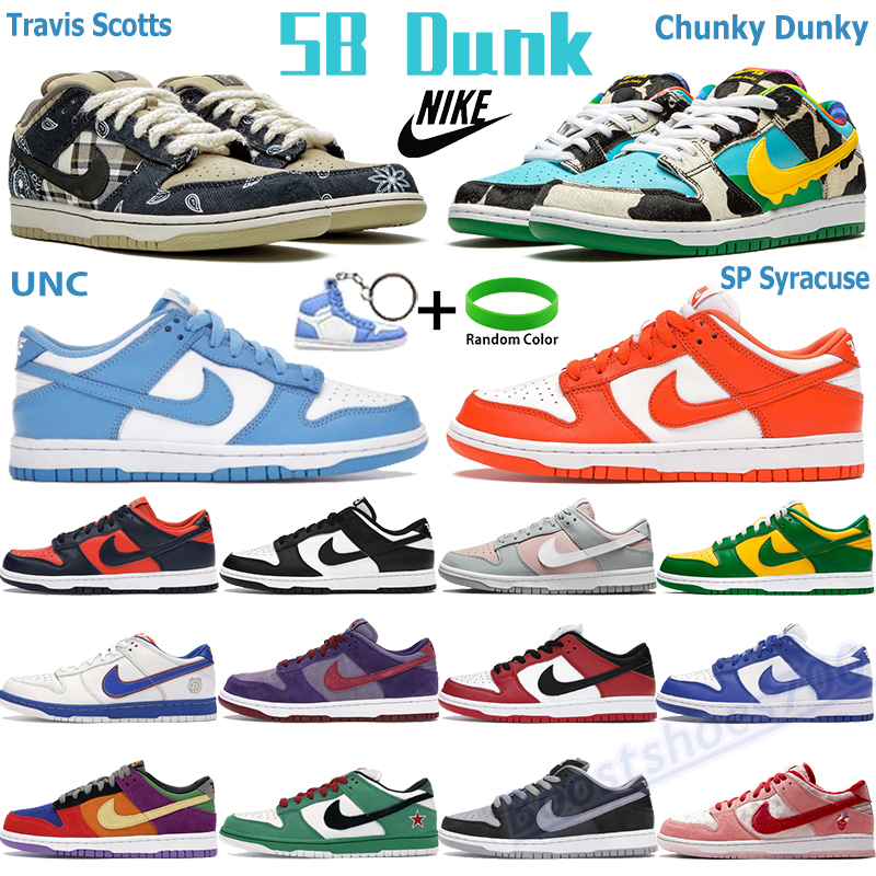 

Nike Dunk SB Travis scott Chunky mens low basketball shoes UNC sp syracuse white black trainers kentucky coast chicago easter laser orange men sneakers, Box