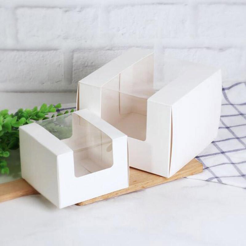 

Gift Wrap 20pcs Square Baking Cake Packaging Box Pastry Mousse Party White Snack Dessert Small Paper Boxes