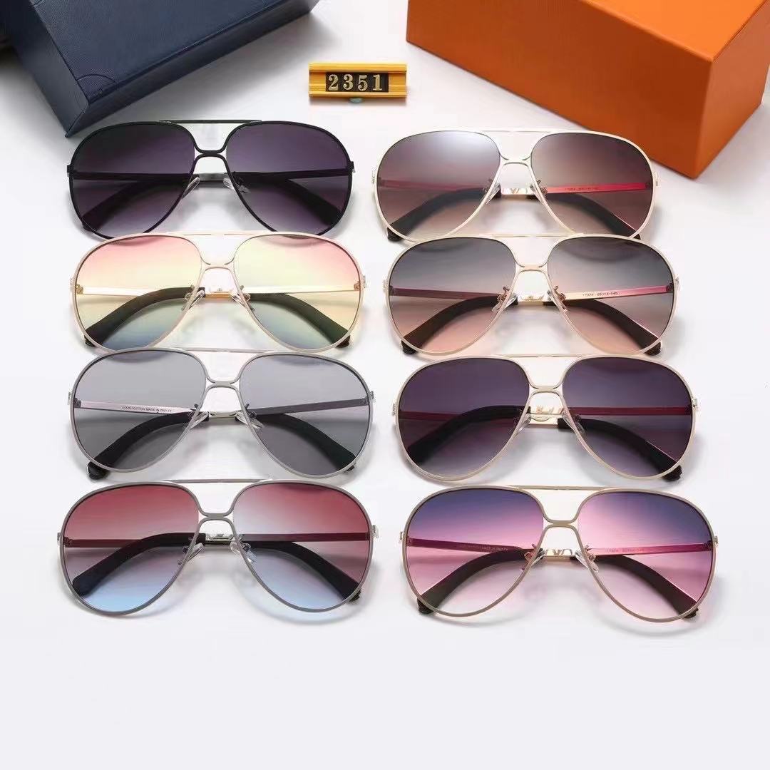

2021 High Quality L ouis V uitton Classic Pilot Sunglasses Brand Designer Mens Womens Sun Glasses Eyewear square frames Lenses, White;black