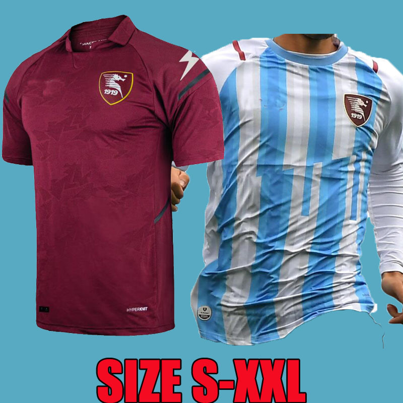 

21 22 US Salernitana 1919 soccer jersey home away 2021 2022 Federico Bonazzoli Lassana Coulibaly Wajdi Kechrida Michele Cavion Milan Djuric football shirts top thai