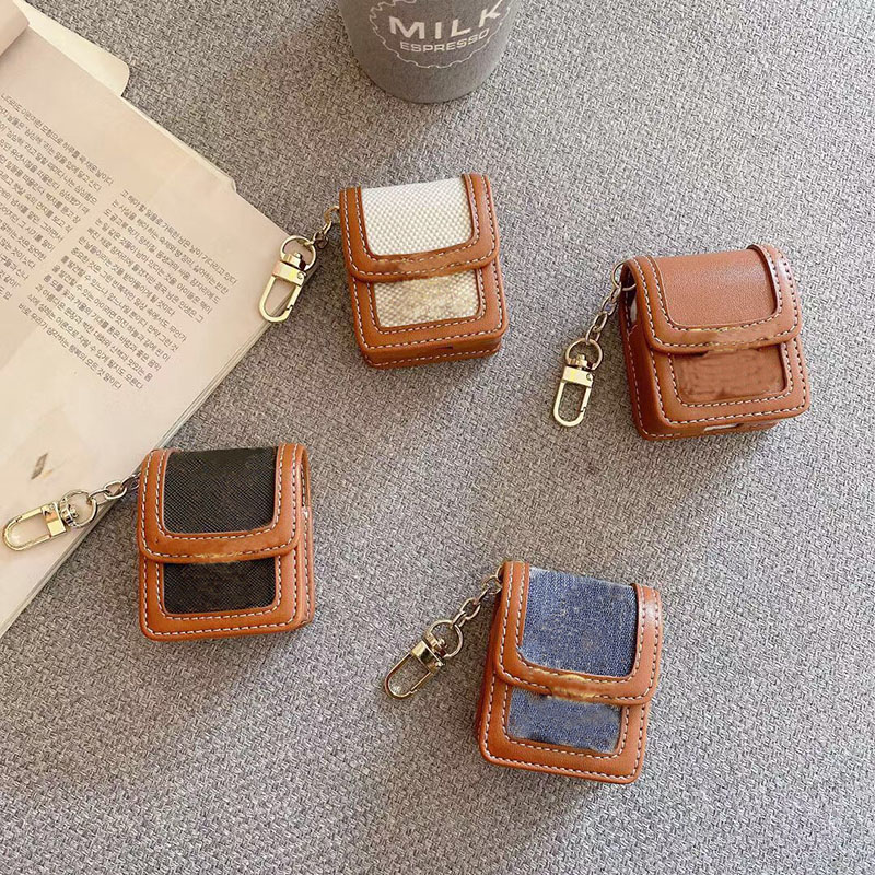 

Designers Hook Clasp Keychain Bag AirPods Cases for 1 2 Airpod Pro Case Print Headset Packet Anti Lost Earphone Shell