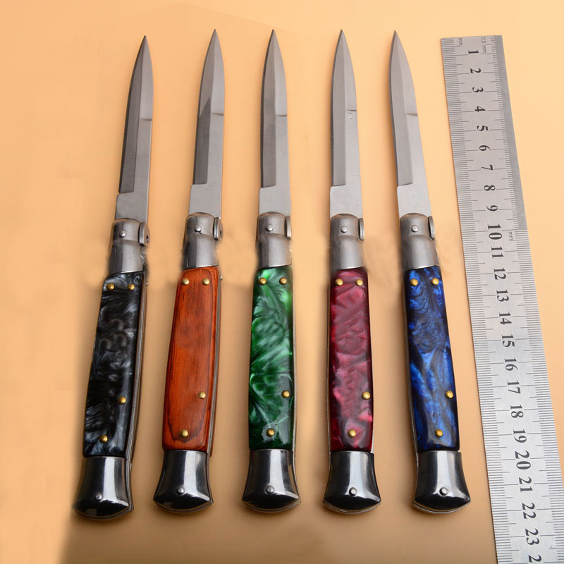 

5 Style 9 inch Italian Mafia style Folding blade Italy Pocket knives Double AUTO 440 Stainless steel blade tactical EDC knives 10 1113 inch