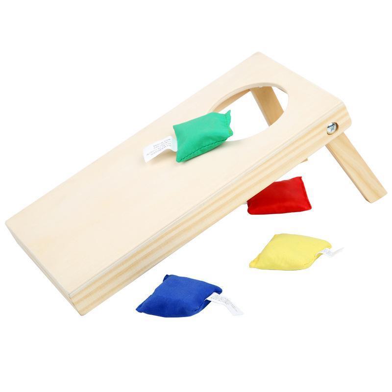 

Sand Bag Wood Cornhole Game Set For Kids Boys Girls Throwing Sandbag Toys Interactive Games Outdoor Sets Party