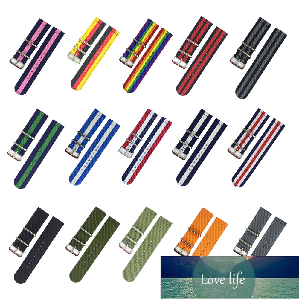 

18mm 20mm 22mm 24mm Nato Strap Watch Band Men Silver Buckle Canvas DW Belts Watch Strap Zulu Watchband Factory price expert design Quality Latest Style Original