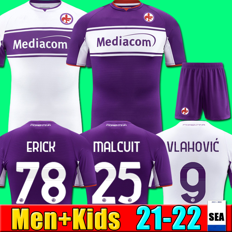 

21 22 Fiorentina soccer jerseys CALLEJON 2021 2022 ERICK MALCUIT VLAHOVIC Milenkovic RIBERY Castrovilli C.Kouame CHIESA Cutrone DUNCAN men kids football shirts, P03 21 22 away