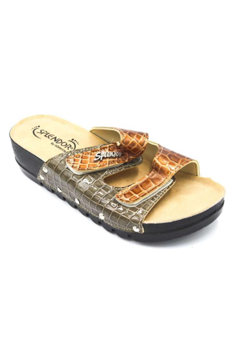 

Women's Brown Casual Slippers, Black