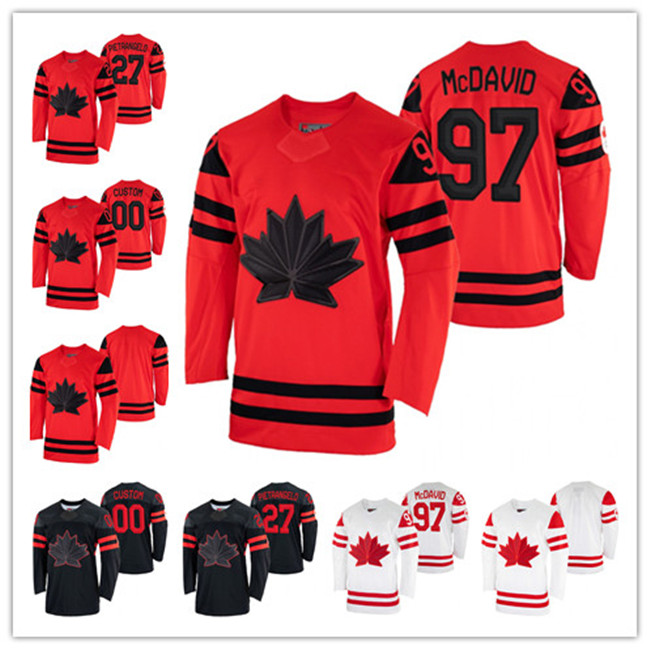 

2022 Winter Olympic Connor McDavid Team Canada Hockey Jersey Sidney Crosby Alex Pietrangelo MacKinnon John Tavares Mitch Marner Patrice Bergeron Mark Stone Jersey, Black