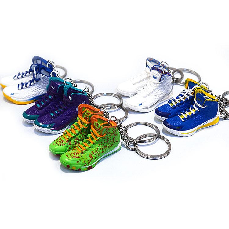 

Keychains ( A Pair ) Mini 3D UA Sneakers Keychain Stephen Basketball Shoes Keyrings Gift Box Backpack Pendant For Boyfriend Birthday