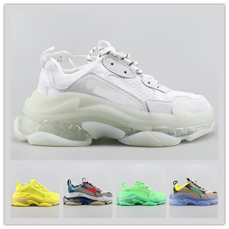 

2020 Crystal Bottom Casual Shoes Chaussures Triple S Low Old Dad Sneaker Combination Soles Boots Mens Womens Shoes