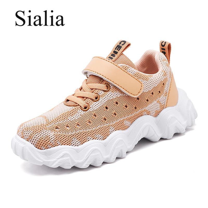 

Sialia Sport Children Shoes For Kids Sneakers Boys Casual Girls Breathable Mesh Running School Footwear Outdoor, Black;red