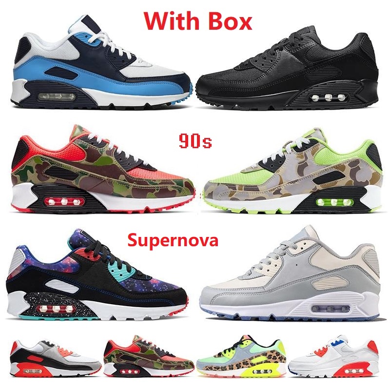 

With Box 90 running shoes 90s men women chaussures Camo UNC USA Volt Supernova triple white black mens trainers Outdoor Sports air cushion MAX #2021#, Hello