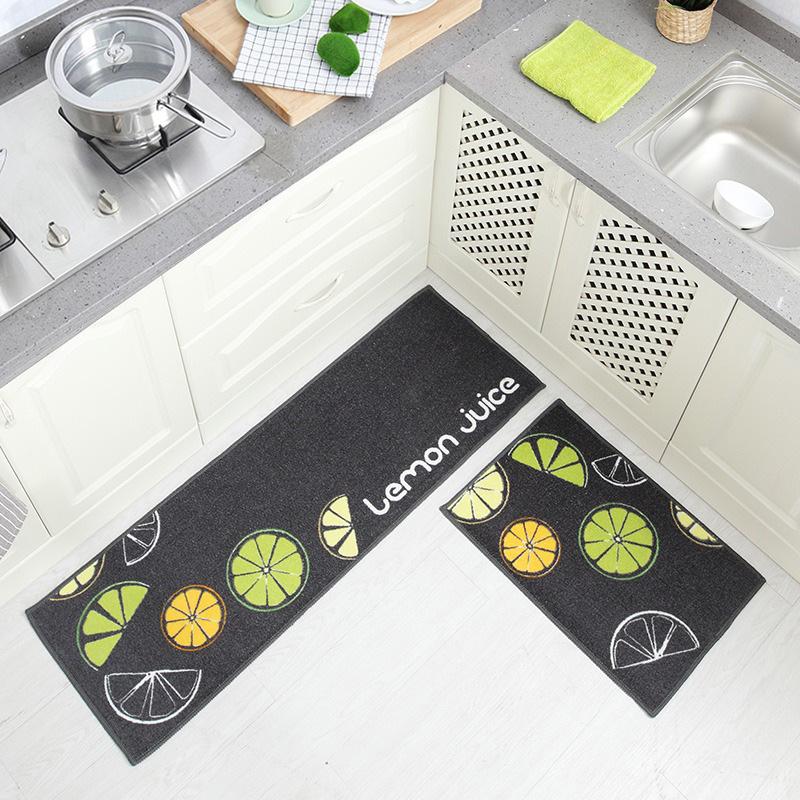 

Carpets 2Pcs/set Kitchen Mat Bath Carpet Fruit Floor Home Entrance Doormat Washable Bedroom Mats Rug 40*60cm+40*120cm