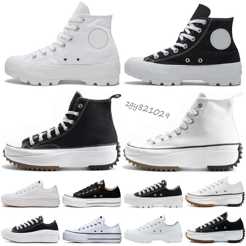 

New Canvas men womens casual Shoes Sneaker platform shoe Triple Black White High Low Mens Women Sport Sneakers zgy, Color 1