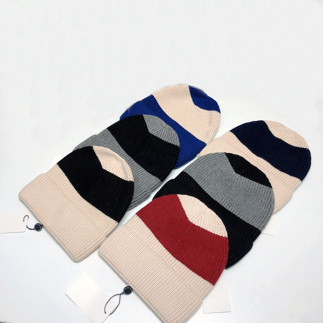 

New Style Knitted Embroidery Letter Wool Hat Simple Fashion Luxury Design Hats Accessories Supply, No box