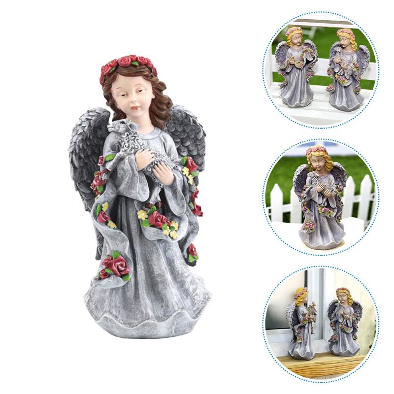 

Other Festive & Party Supplies 1PC Yard Retro Angel Girl Crafts Garden Landscape Resin Decor Vintage
