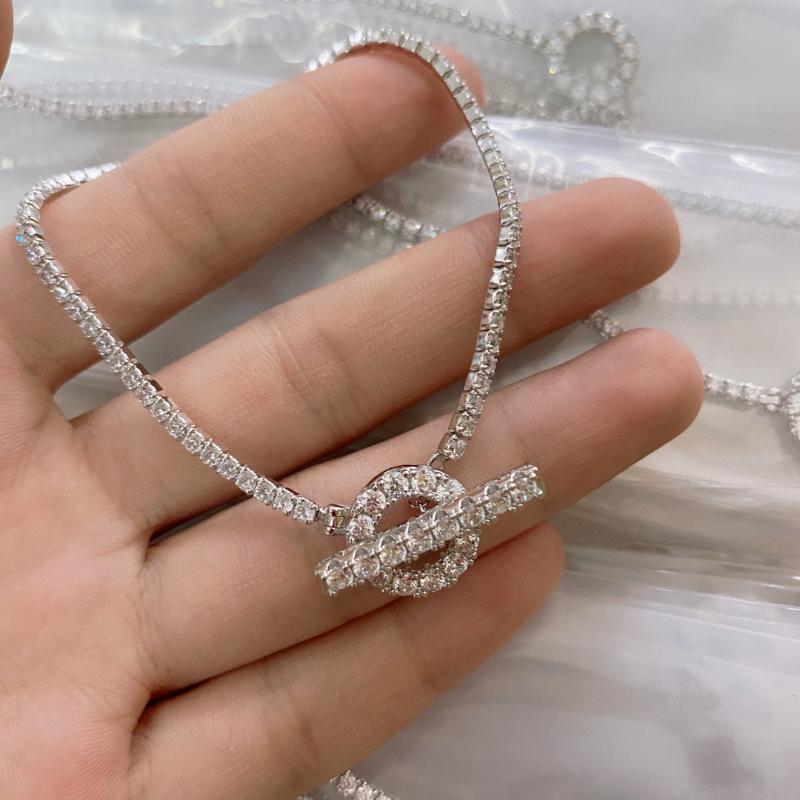 

Link, Chain S925 Sterling Silver Bracelet Imported High Carbon Diamond Women's Senior Jewelry Anniversary Party Gift