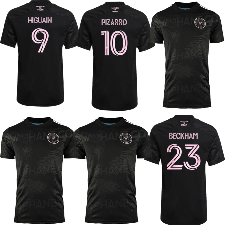 

21 22 Inter Miami CF soccer jerseys short Sleeve HIGUAIN men BECKHAM PIZARRO Matuidi Black 2021 2022 Football Shirts