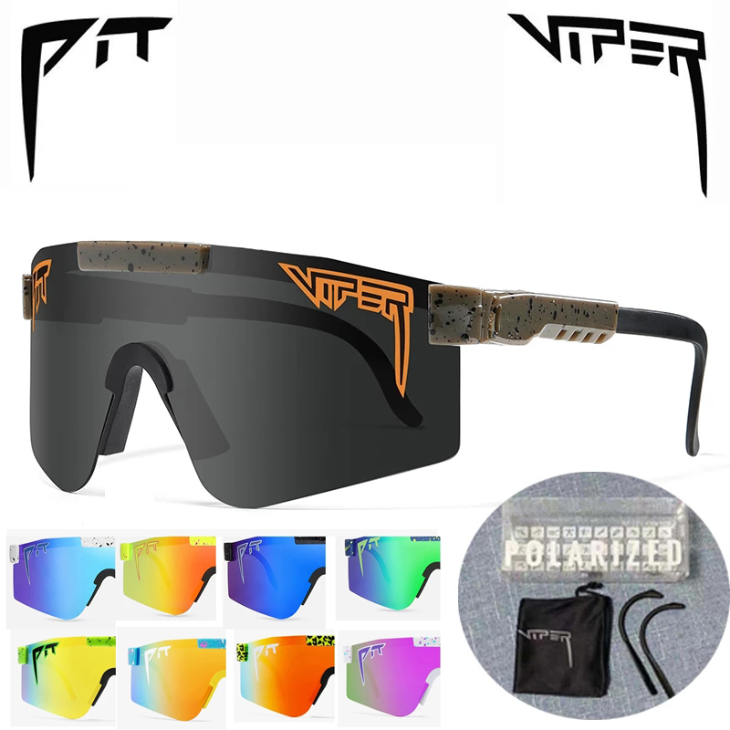 

Original Pit Viper Sport google TR90 Polarized Sunglasses for men/women Outdoor windproof eyewear 100% UV Mirrored lens gift