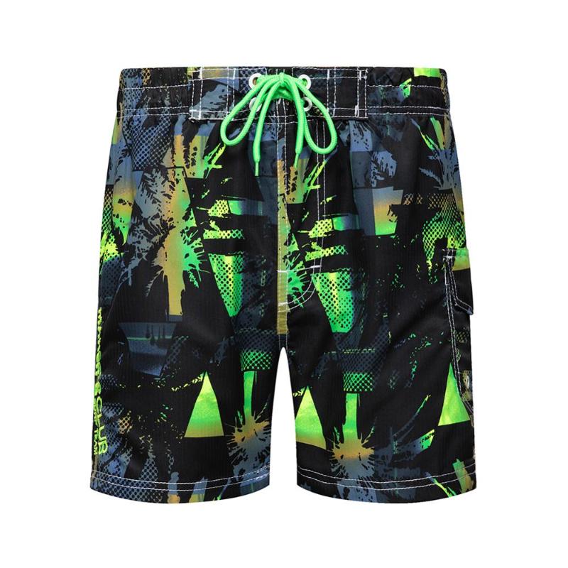 

Summer Beach Shorts Men' Vacation Quick-drying Color Matching Printed Men Pattern Casual, Blue