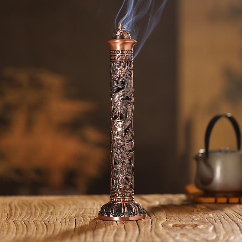 

Fragrance Lamps Copper Luxury Incense Burner Stick Holder Church Vintage Handmade Sandalwood House Incensario Home Decor 50