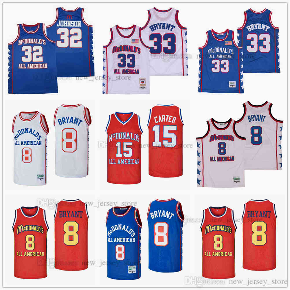 

Movie 32 JOHNSON MCDONALDS Mcdonald's 8# #33 BASKETBALL JERSEY HS ALL AMERICAN Custom DIY Design Stitched College Basketball Jerseys