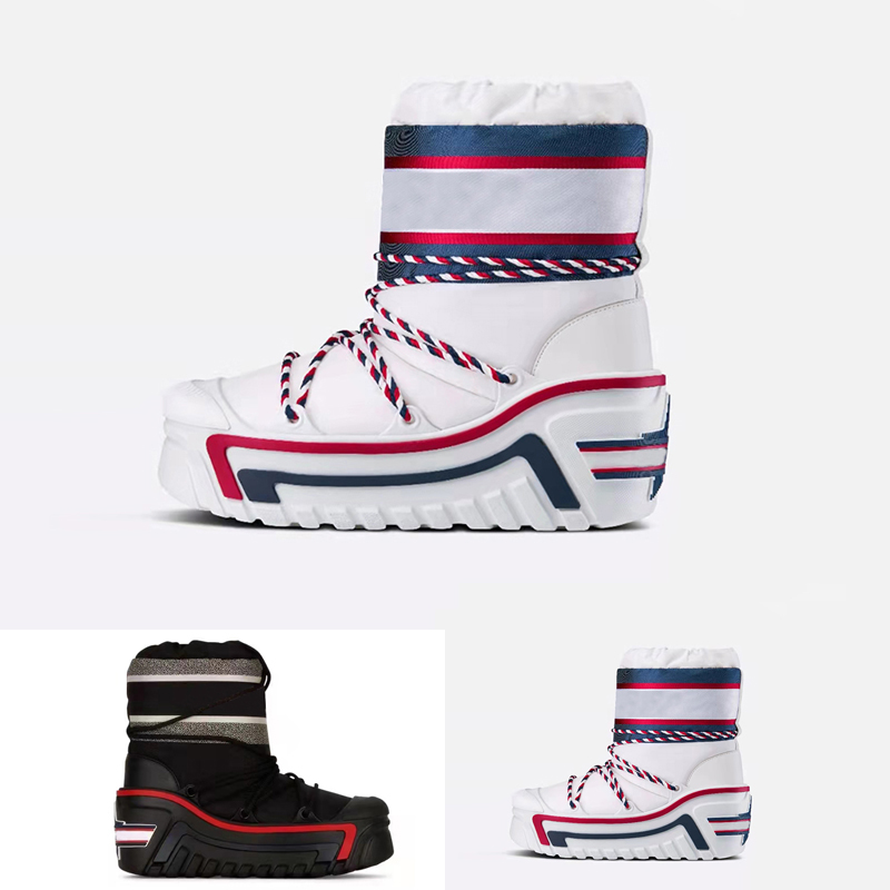 

Hot selling women boots motorcycle snow down warm waterproof printed Martin boots casual fashion sleeve Women's feet platform shoes 36-41no box, Red