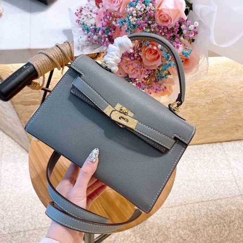 

CLASSIC FLOWER Same One Herme Shoulder Messenger Bag Latest Hbutton Leather Women's Small Square Ladies Fashion Luxurys Hand, Red