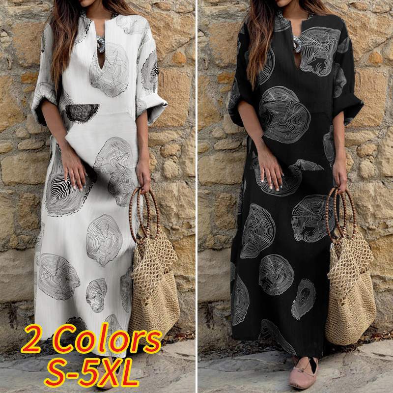 

Women Muslim Dubai Abaya Turkey Hijab Dress Arabic Autumn Long Sleeve Print Sundress Islamic Clothing Abayas Maxi Vestidos Mujer