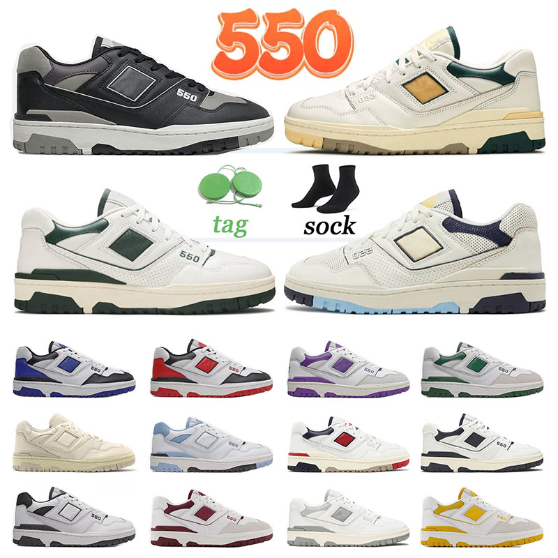

New BB550 550 Basketball Designer BB550WT1 Skate Shoes Aime Leon Dore White Green Shadow Grey Navy Blue Sea Salt Black Purple Red Men Women Sports Sneakers 36-45, 36-45 red navy