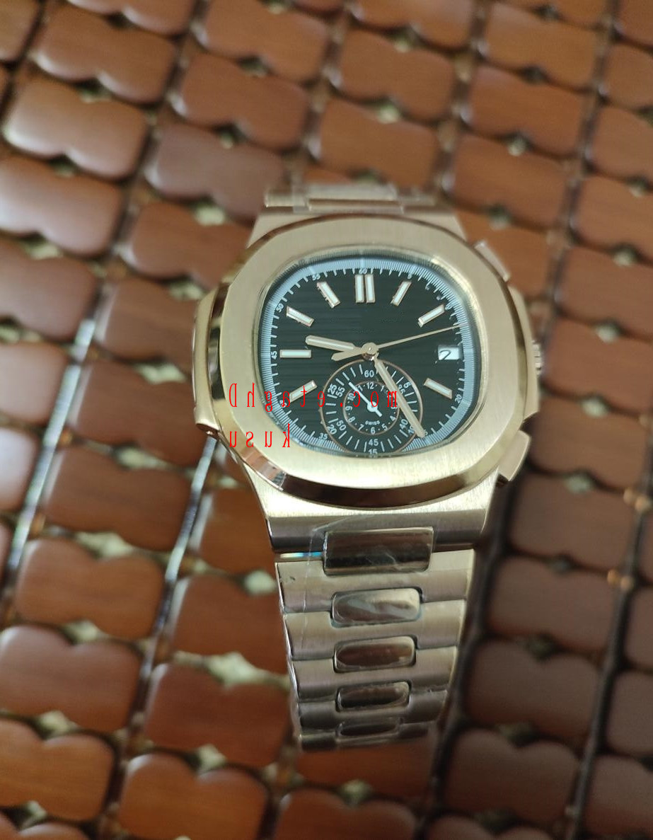 

Classic Mens Watches 5980/1R 40.5mm Calendar Sapphire Glass Black Dial Mechanical Rose Gold Stainless Steel Bracelet Waterproof Luminous Real Photo