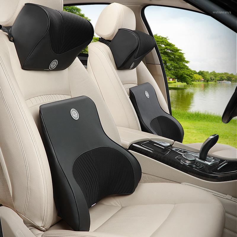 

Seat Cushions BIG SIZE Memory Foam Pillow Lumbar Support Fabric Car Headrest Cushion For Driver Waist 7012