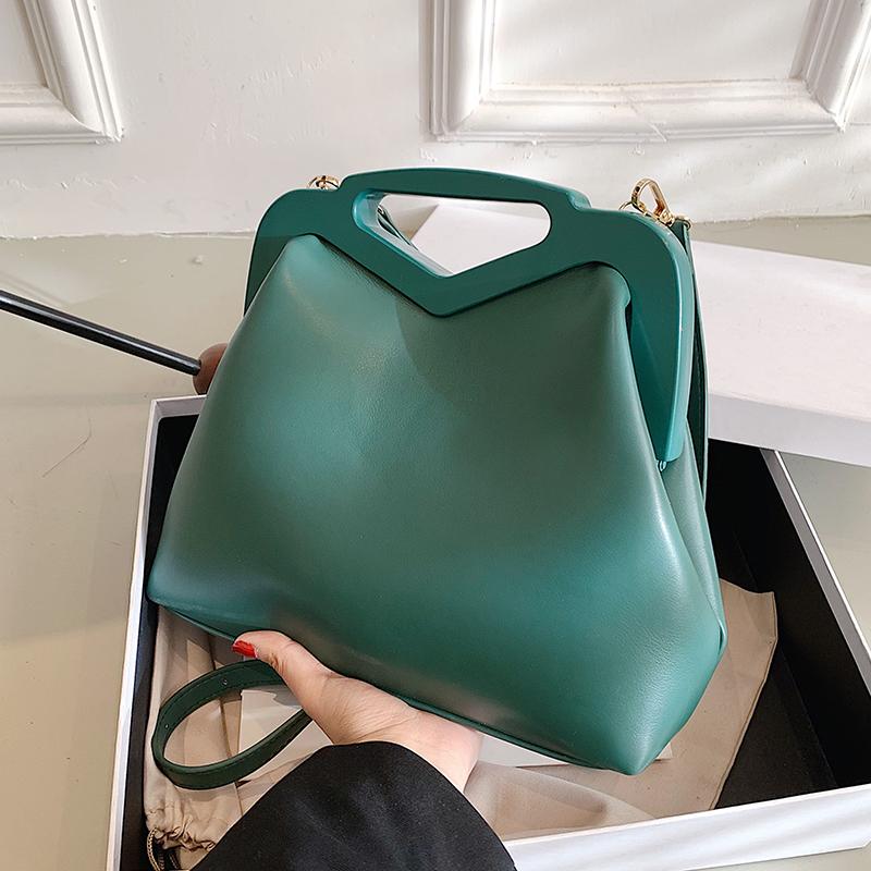 

Evening Bags Vintage Square Tote Bag 2022 Spring High-quality PU Leather Women's Designer Handbag Shoulder Messenger
