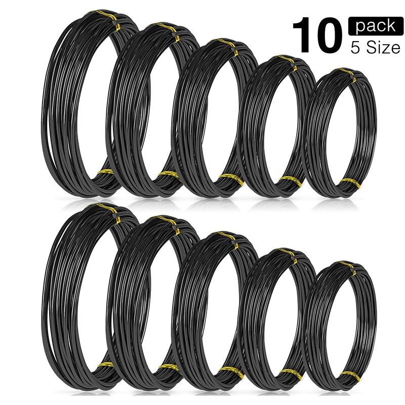 

Other Lighting Accessories 10 Rolls Bonsai Wires Anodized Aluminum Training Wire In 5 Sizes - 1.0 Mm, 1.5 2.0 2.5 3.0 Mm Black