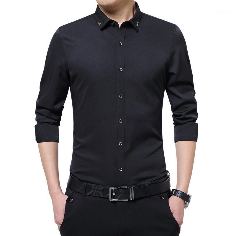 

Men's Dress Shirts Business Casual Shirt Solid Colour, Blue
