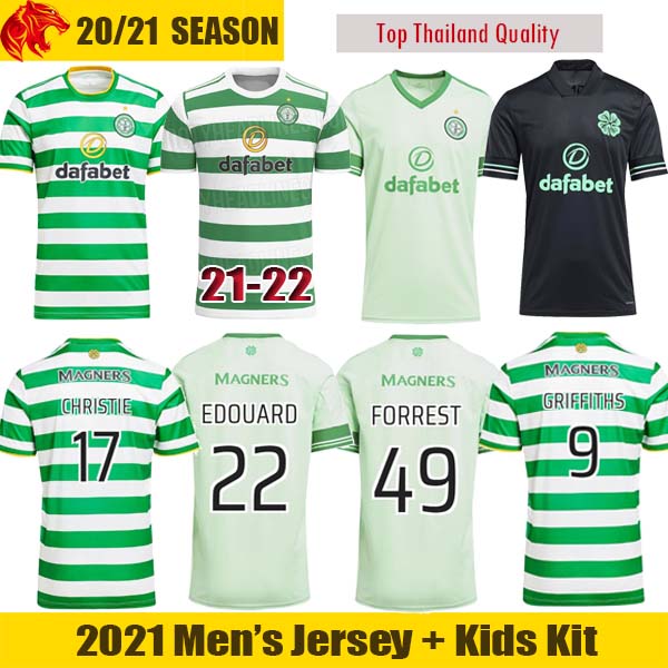 

20 21 Celtic FC Soccer Jerseys EDOUARD FORREST 2021 GRIFFITHS ELYOUNOUSSI Football shirts MCGREGOR BROWN TURNBULL AJETI Jersey, Kids 2021 away