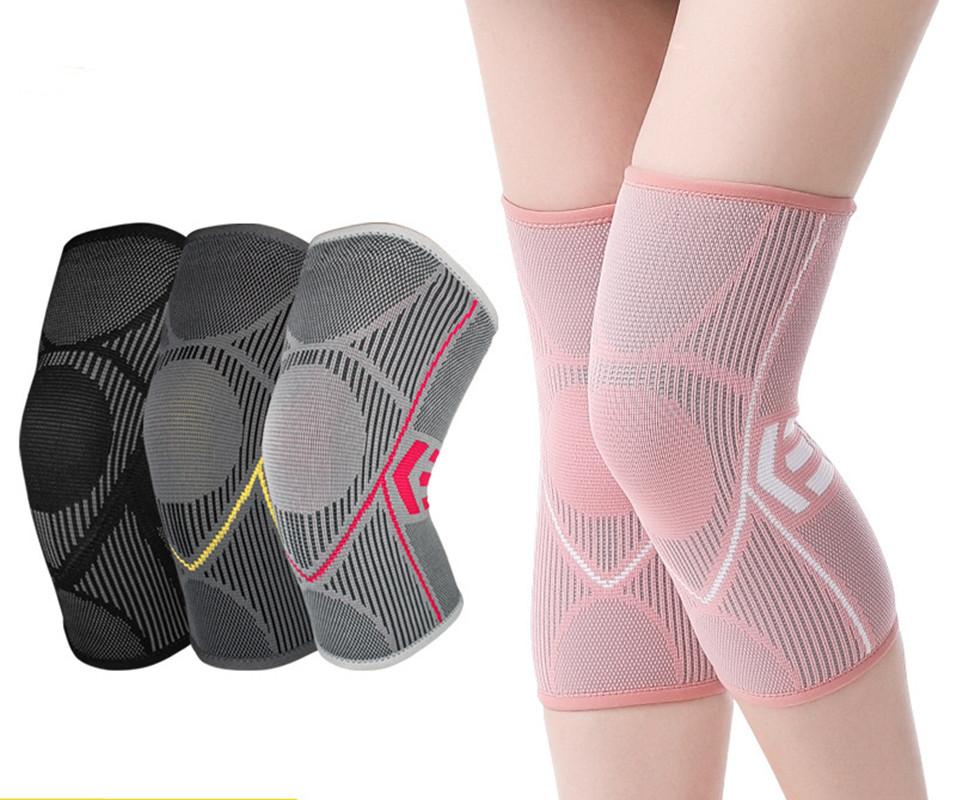 

Elbow & Knee Pads Long Silicone Non-slip Thermal Elastic Knitted Cycling Running Protective Sports Outdoor Basketball Breathable Legging, Black;gray