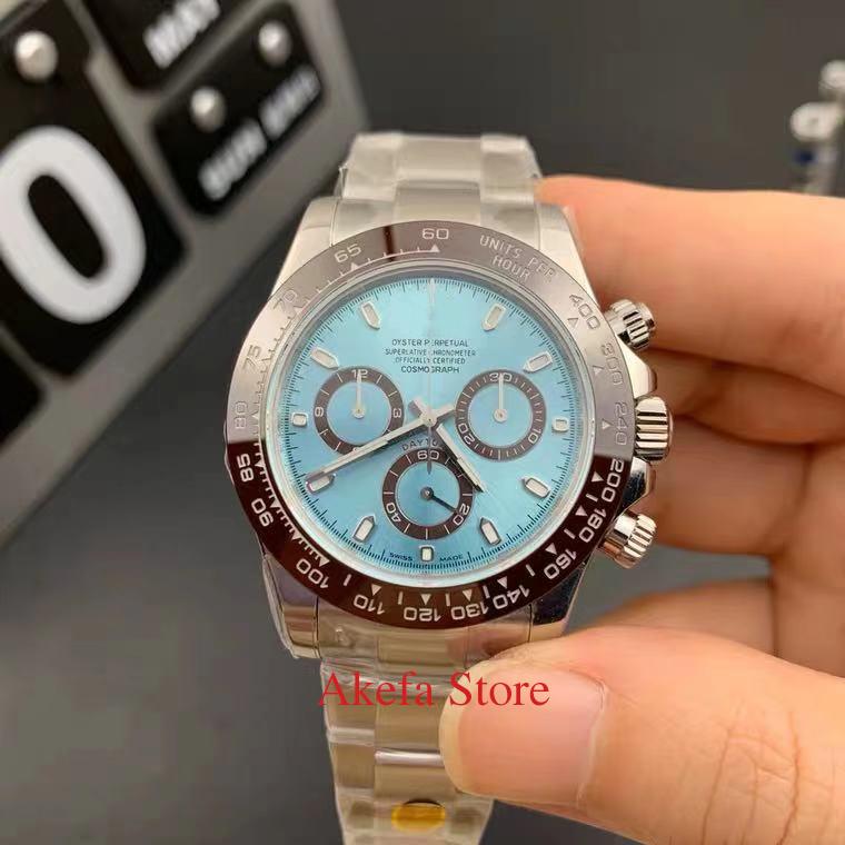 

Top Brand Mens Watch Multi-function Automatic Watches Stainless Steel Ceramic Sapphire Glass RLX Men Wrist Wristwatches, Slivery;brown