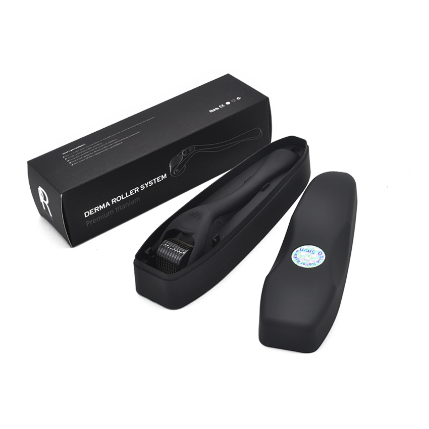 

Black Matte Derma Roller Titanium 540 Needles for face skin beauty beard