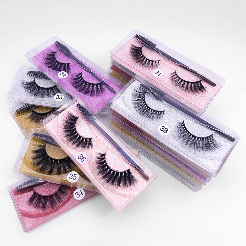 

3D Hair Fasle Eyelash With Portable Eye Lash Brush Soft Thick Natural Mink False Eyelashes Lashes Extension fake Eyelashes