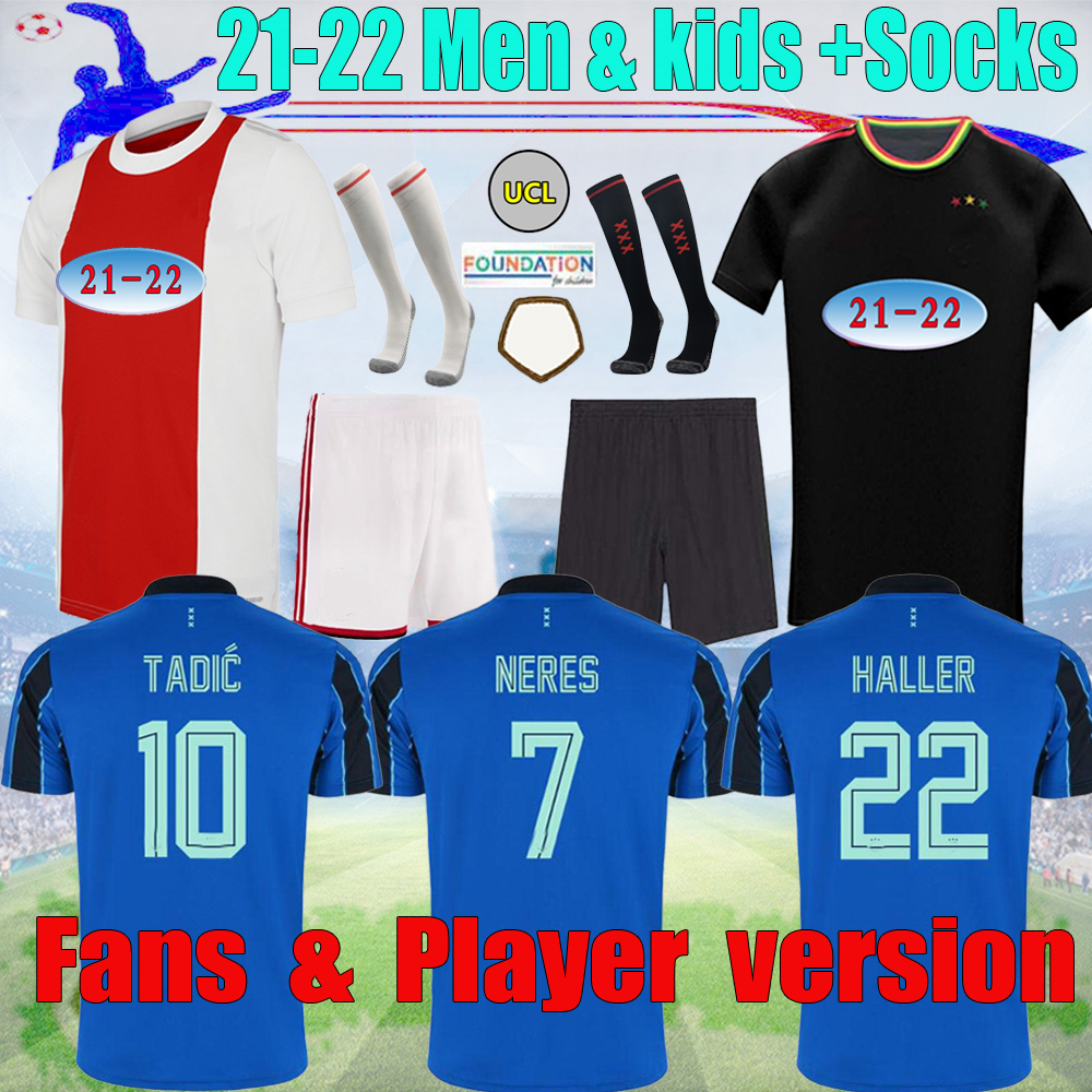 

2021 2022 TADIC Antony soccer jerseys men & kids kit KLAASSEN TRAORE PROMES NERES CRUYFF 21 22 Gravenberch football ALVAREZ shirt HALLER uniforms size 16-4xl, 21/22 away