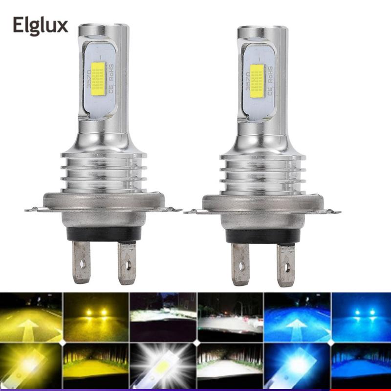 

Car Headlights 2pcs Super Bright No Error Led Fog Lamps H1 H3 H7 H11 9006 Auto Driving Canbus Headlight Lights