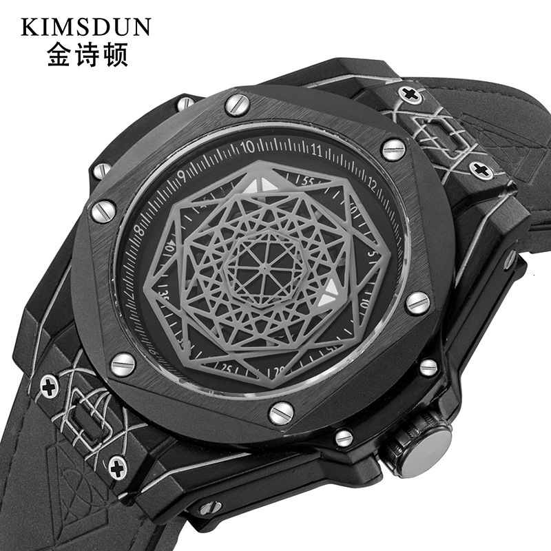 Wrist Watch Tiktok Fashion Trend Men's Silicone Tape Luminous Sports Automaton-image-725378140