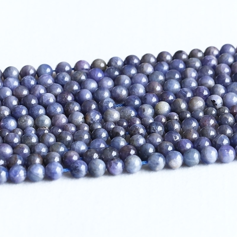 

Natural Genuine Tanzania Dark Blue Tanzanite Semi-Precious Stones Round Loose Beads 8mm 05322