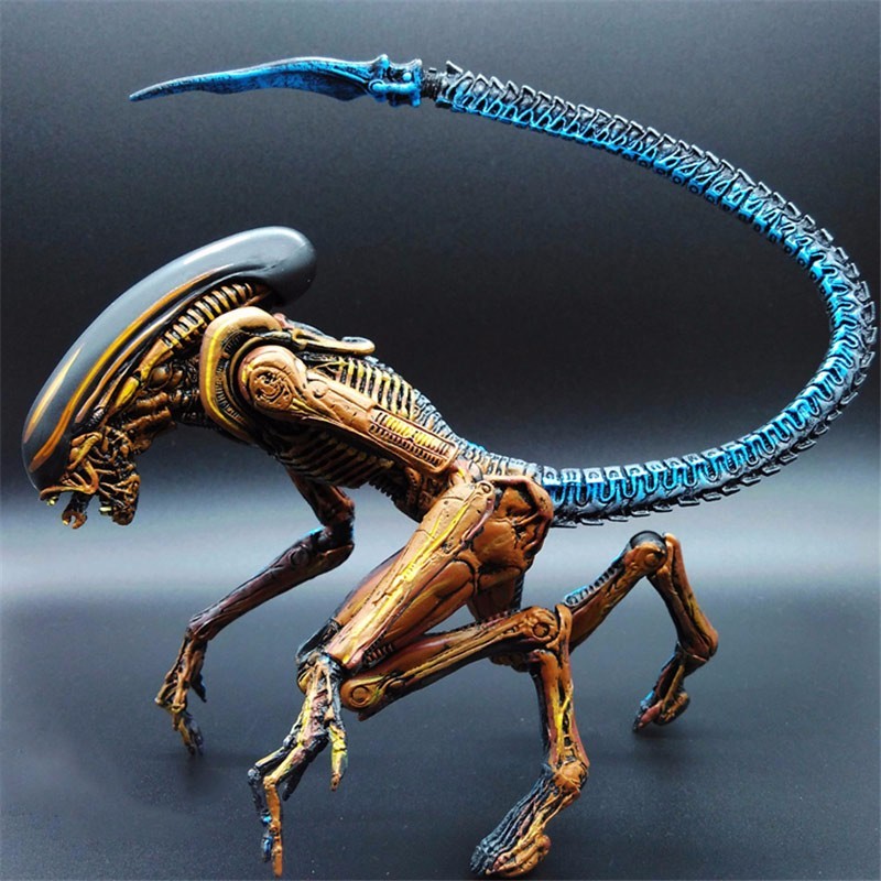 

Xenomorph Figure NECA Toy Aliens Blue Alien Xenomorph figma Predators Riple Action Figure Collectible Model Toy Doll Gift 103, No box