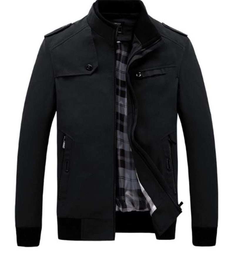 

Panelled Mens Designer Jackets Fashion Loose Stand Collar Zipper Mens Coats Casual Long Sleeve Males Clothing, Black;brown