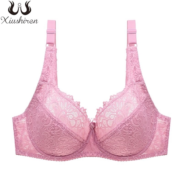 

Xiushiren Plus Size Sexy Bras Thin White Lace Underwire Underwear For Women Embroidery Floral Lingerie 34DD 36DD 38E 40E 42D 44D L0320, Red;black