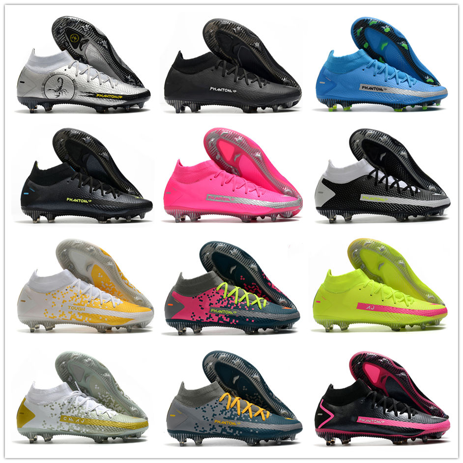 

2020 top quality mens soccer cleats Phantom GT Elite Tech Craft FG soccer shoes football boots chuteiras scarpe da calcio
