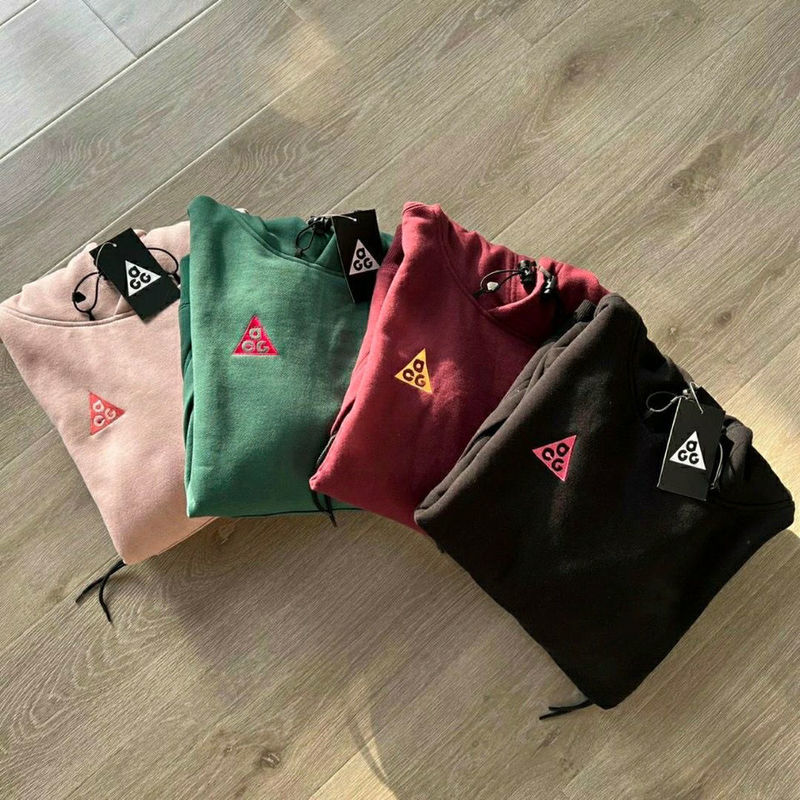 

Acg High Fashion Men Clothing Winter Hoodie Quality Small Label Embroidered Hooded Plush Sweater Men's and Women's 420g, Black