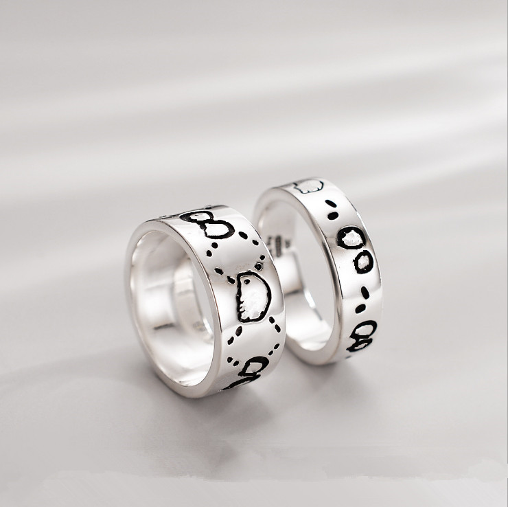 skull Street titanium steel Band ring fashion couple party wedding men and women jewelry punk rings gift-image-737338044